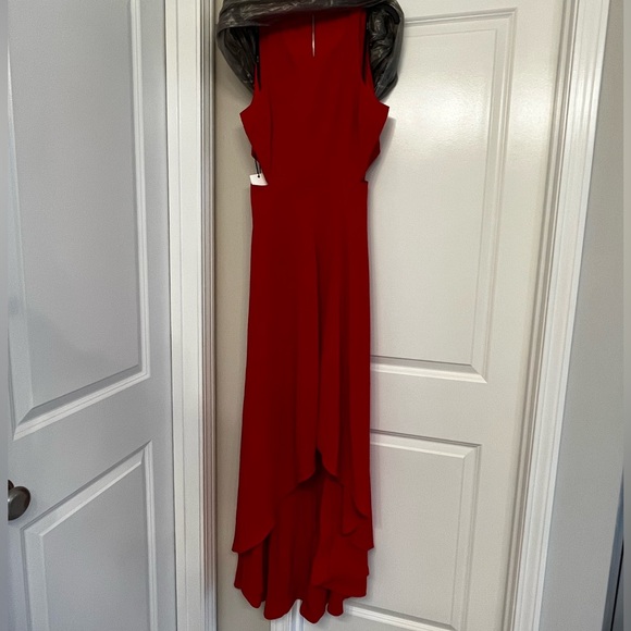 Ali & Jay Bohemian Rhapsody Cutout HiLo Maxi Dress Sleeveless Flowy NWT Red Lrge - Picture 4 of 8